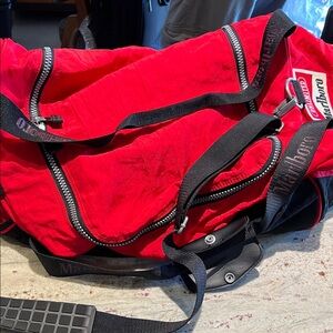 Marlboro Red and Black Duffel Bag